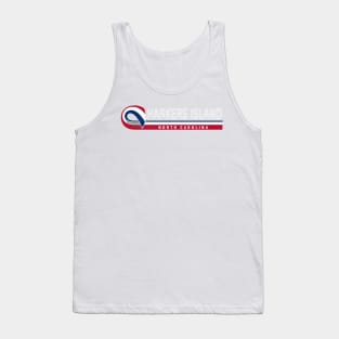 Harkers Island, NC Summertime Vacationing State Flag Colors Tank Top